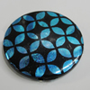 Painted Spray-paint Acrylic Beads, Flat Round 32mm Hole:2mm Sold by Bag