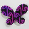 Painted Spray-paint Acrylic Beads, Butterfly 46x34mm Hole:1mm Sold by Bag