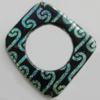 Painted Spray-paint Acrylic Beads, 58x55mm Hole:2mm Sold by Bag