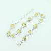 Sterling Silver European style Bracelets, with citrine, Length:7.5 inch, Sold by PC