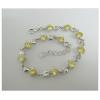 Sterling Silver European style Bracelets, with crystal, Length:7.1 inch, Sold by PC