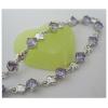 Sterling Silver European style Bracelets, with crystal, Length:7.1 inch, Sold by PC