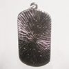 Zinc Alloy Pendant, Rectangle 55x28mm Hole:3mm, Sold by Bag