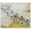 Sterling Silver European style Bracelets, with crystal, Length:7.5 inch, Sold by PC