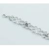 Sterling Silver European style Bracelets, with crystal, Length:7.1 inch, Sold by PC