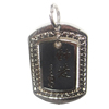 Zinc Alloy Pendant, Rectangle 33x21mm Hole:1.5mm, Sold by Bag