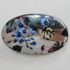 Painted Spray-paint Acrylic Beads, 36x23mm Hole:2.5mm Sold by Bag