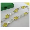 Sterling Silver European style Bracelets, with crystal, Length:7.1 inch, Sold by PC