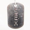 Zinc Alloy Pendant, Rectangle 31x19mm Hole:3mm, Sold by Bag