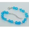 Sterling Silver European style Bracelets, with crystal, Length:7.1 inch, Sold by PC