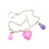 Sterling Silver European style Bracelets, with crystal, Length:7.1 inch, Sold by PC