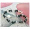 Sterling Silver European style Bracelets, with crystal, Length:7.1 inch, Sold by PC