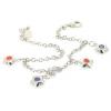 Sterling Silver European style Bracelets, with crystal, Length:7.1 inch, Sold by PC