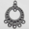 Connector, Lead-free Zinc Alloy Jewelry Findings, 23x30mm Hole=1mm, Sold by Bag