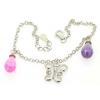 Sterling Silver European style Bracelets, with crystal, Length:7.1 inch, Sold by PC