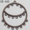 Connector, Lead-free Zinc Alloy Jewelry Findings, 40x44mm Hole=1mm, Sold by Bag