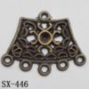 Connector, Lead-free Zinc Alloy Jewelry Findings, 28x22mm Hole=1.5mm, Sold by Bag