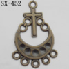 Connector, Lead-free Zinc Alloy Jewelry Findings, 24x36mm Hole=1.8mm,1.5mm, Sold by Bag