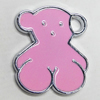 Zinc Alloy Enamel Pendant, Bear 21x18mm Hole:3mm, Sold by Group