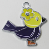 Zinc Alloy Enamel Pendant, Bird 23x19mm Hole:2mm, Sold by Group