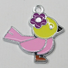 Zinc Alloy Enamel Pendant, Bird 23x19mm Hole:2mm, Sold by Group