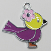 Zinc Alloy Enamel Pendant, Bird 23x19mm Hole:2mm, Sold by Group