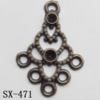 Connector, Lead-free Zinc Alloy Jewelry Findings, 18x25mm Hole=1mm, Sold by Bag