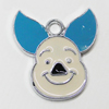 Zinc Alloy Enamel Pendant, 21x19mm Hole:2.5mm, Sold by Group