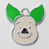 Zinc Alloy Enamel Pendant, 21x19mm Hole:2.5mm, Sold by Group