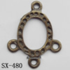 Connector, Lead-free Zinc Alloy Jewelry Findings, 19x23mm Hole=1mm, Sold by Bag