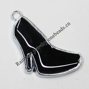 Zinc Alloy Enamel Pendant, 27x14mm Hole:2mm, Sold by Group