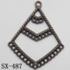 Connector, Lead-free Zinc Alloy Jewelry Findings, 31x38mm Hole=1.8mm,1.4mm, Sold by Bag