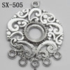 Connector, Lead-free Zinc Alloy Jewelry Findings, 25x31mm Hole=1mm, Sold by Bag