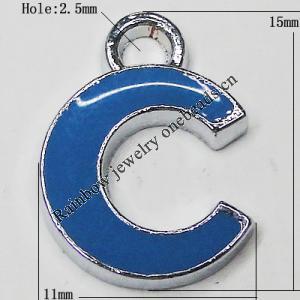 Zinc Alloy Enamel Pendant, 15x11mm Hole:2.5mm, Sold by Group