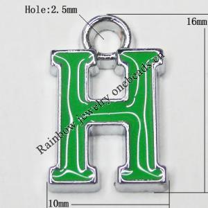 Zinc Alloy Enamel Pendant, 16x10mm Hole:2.5mm, Sold by Group