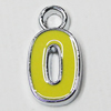 Zinc Alloy Enamel Pendant, 11x8mm Hole:2.5mm, Sold by Group