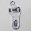 Zinc Alloy Enamel Pendant, Slipper 29x12mm Hole:3mm, Sold by Group