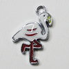 Zinc Alloy Enamel Pendant, Crane 25x16mm Hole:2mm, Sold by Group