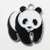 Zinc Alloy Enamel Pendant, Panda 24x21mm Hole:2mm, Sold by Group