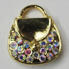 Zinc Alloy Pendant, Bag 24x20mm Hole:4mm, Sold by Group