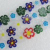 Millefiori Glass Beads Mix color, Flower 12mm Sold per 16-Inch Strand