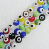  Millefiori Glass Beads Mix color, Round 6mm  Sold per 16-Inch Strand