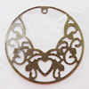 Iron Jewelry finding Pendant Lead-free, Round 33mm Hole:1mm, Sold by Bag