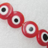  Millefiori Glass Beads, Flat Round 10mm Sold per 16-Inch Strand