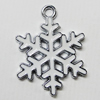 Zinc Alloy Enamel Pendant, Christmas Charm/Pendant Snowy 25x22mm Hole:2mm, Sold by Group