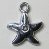 Zinc Alloy Pendant, Star 19x16mm Hole:2mm, Sold by Group