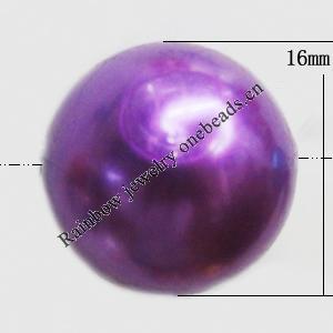 Imitation Pearl Acrylic beads,jewelry finding beads, Round 16mm, Sold by Bag