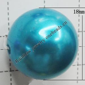 Imitation Pearl Acrylic beads,jewelry finding beads, Round 18mm, Sold by Bag