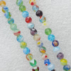  Millefiori Glass Beads Mix color, Round 4mm Sold per 16-Inch Strand