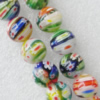  Millefiori Glass Beads, Round 4mm Sold per 16-Inch Strand